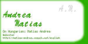 andrea matias business card